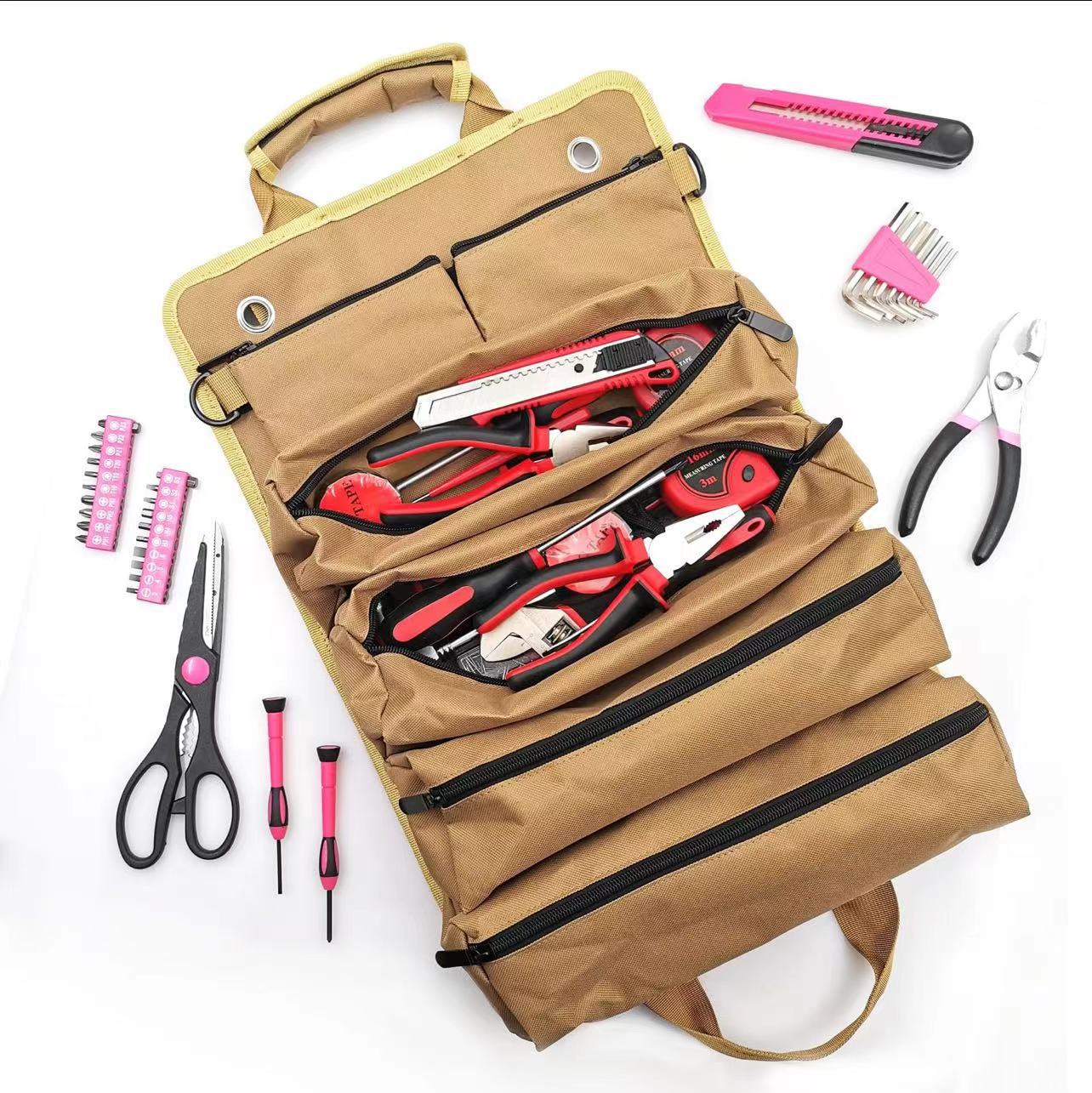 카키색 숄더 스트랩