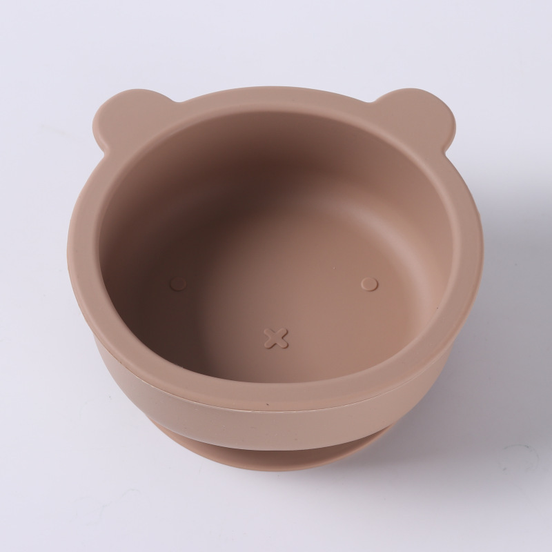 母親と赤ちゃんの授乳シリコーンクマボウル食器シリコーンクマディナープレート落下防止シリコーンクリエイティブベビーディナープレート|undefined