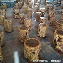 批发批发枣木墩子原木树桩实木树墩根雕茶几凳子茶凳圆凳花架艺术