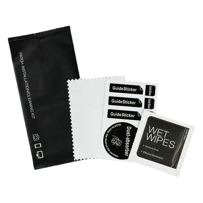 Фабрика спот мобильного телефона закаленного пылеудаления наклейки для чистки экрана комплект для дезинфекции спиртовой пленки