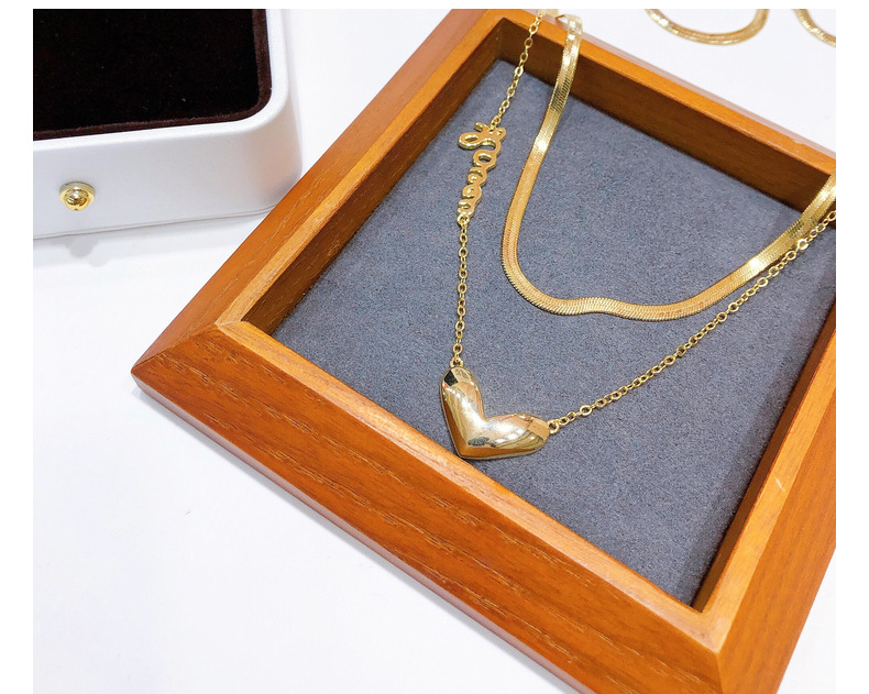 Simple Style Heart Shape Copper Plating Necklace 1 Piece