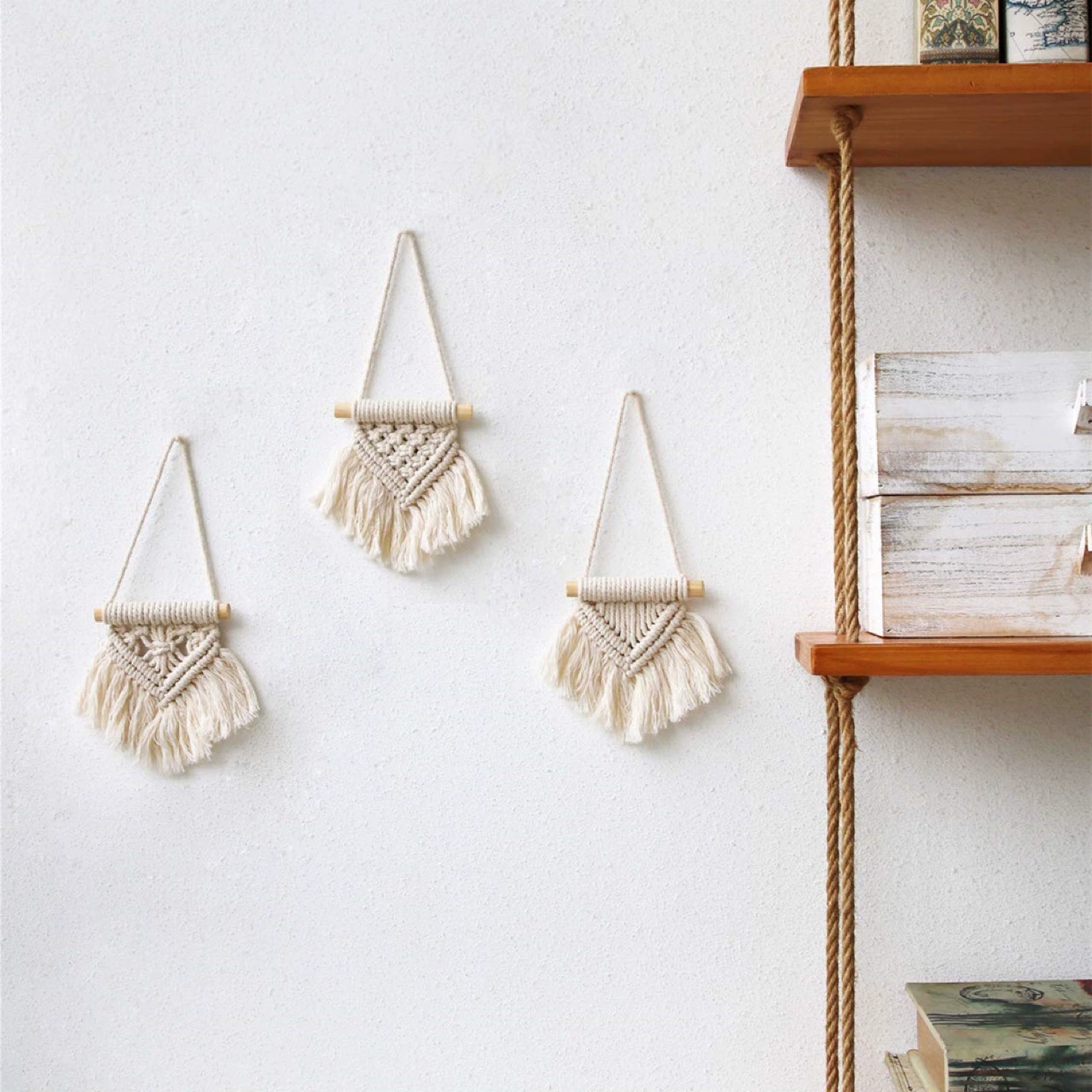 Маленький гобелен ручной работы из 3 предметов, настенный в богемном стиле, домашнее Скандинавское Украшение стен, горячая распродажа на Amazon