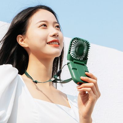 2021新款挂脖風扇迷妳便攜折疊usb小風扇 靜音充電寶風扇