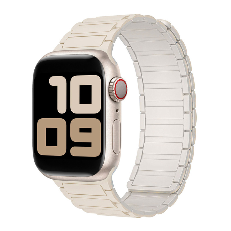 适用iwatch表带苹果S10S9手表带工字磁吸硅胶表带watch876543代SE|undefined