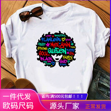 ZN38015 ʱ��Ů��ͷ��gueen��ɫ��ĸӡ��T���������Զ���