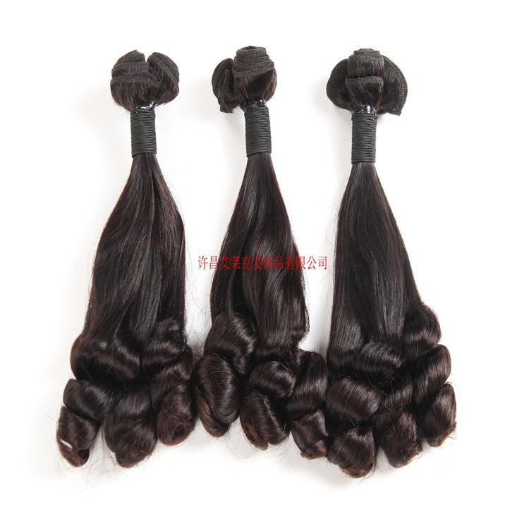 Wholesale a doudledrwanhumanhair Brazilian real human hair female European and American wig hair curtain