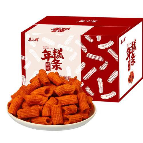 Korean Sweet and Spicy Glass Noodles 308g/Box Crispy Pot Rice Bar Popular Snack Spicy Style Full Carton Food