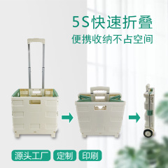 严选买菜小拉车家用便携折叠购物买菜拉杆拖车加厚推车专用购物车