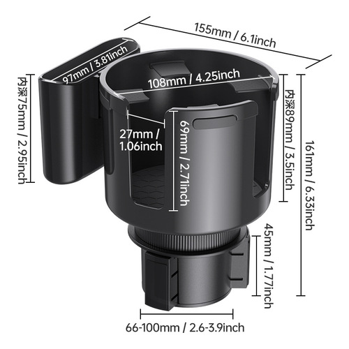 Car Cup Holder, Car Water Cup Holder Extender, Shunwei Cross-border Large Multifunctional In-car Beverage Rack, Large Cup Holder
