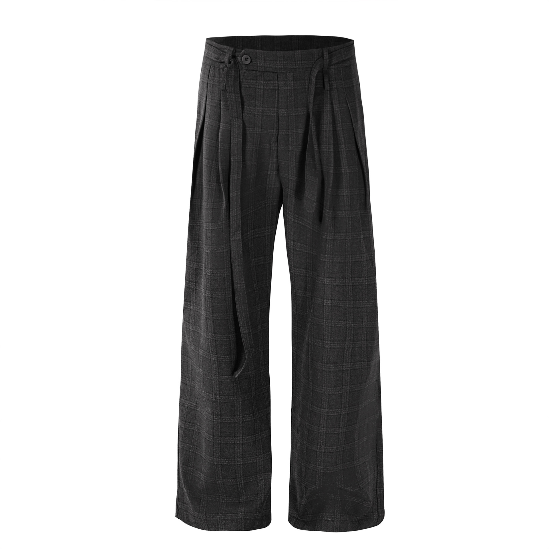 CSMY StaytheNight Pants Plaid Kendo Belted Grey