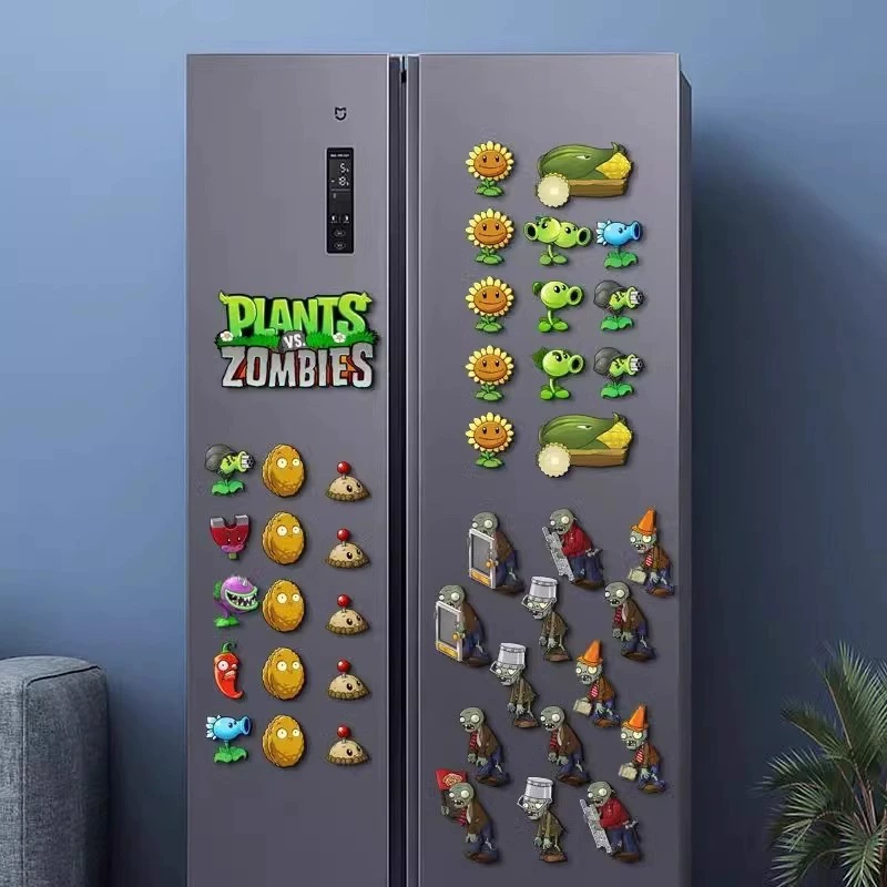 Plants vs. Zombies, креативная мультяшная магнитная магнитная доска для холодильника, милые магниты, украшения для мальчиков, подарок на день рождения