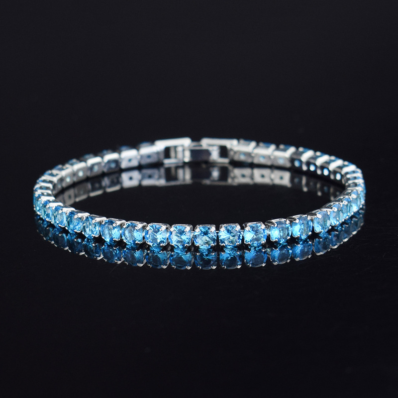 European and American men's hip-hop bracelet wholesale micro diamond tennis bracelet women's cross-border jewelry Amazon ebay hot