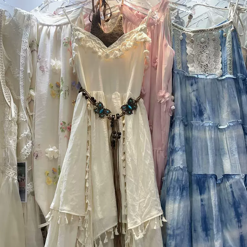 十三行夏季新款辣妹款公主裙碎花吊带连衣裙品牌女装裙子批发货源