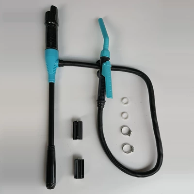 Amazon's best-selling electric oil pump, car fuel tank oil extractor, battery-powered with nozzle, oil suction pipe, water changer (Kempinq və səyahət) - large-gun-blue