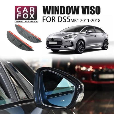 CITROEN DS5 DOOR VISOR, Rain shield - standard-packaging-without-logo-citroen-ds-025kg-compartment-mk1-2011-2018-rearview-mirror-rain-eyebrow-carbon-fiber-pattern