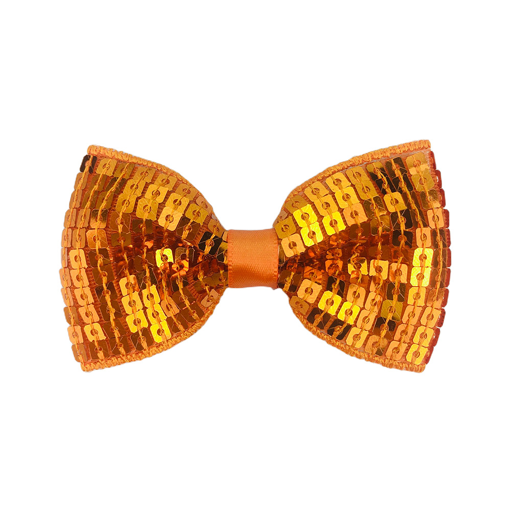 Comercio exterior tienda en línea suministro de doble cara flash bordado lentejuelas arco horquilla 19 colores en stock etapa accesorios para el cabello niños