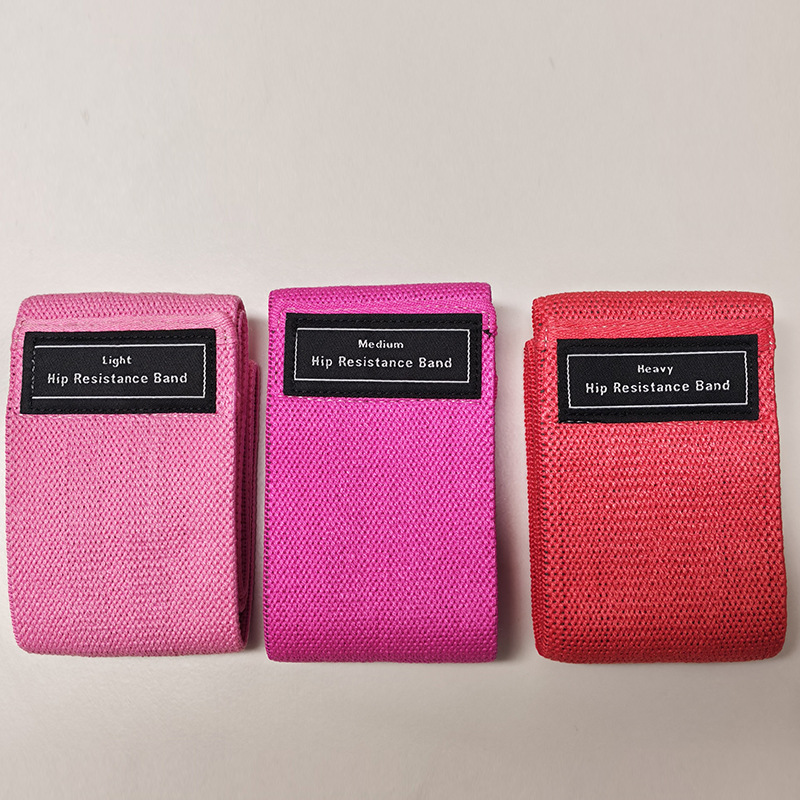 Cinturón de tracción de yoga transfronterizo, anillo de cadera de algodón de poliéster, cinturón de resistencia de elevación de cadera en cuclillas, conjunto de anillo elástico de fitness tejido en stock