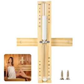 木质计时器桑拿汗蒸房温度计家用室内壁挂式沙漏定时计时器温度表