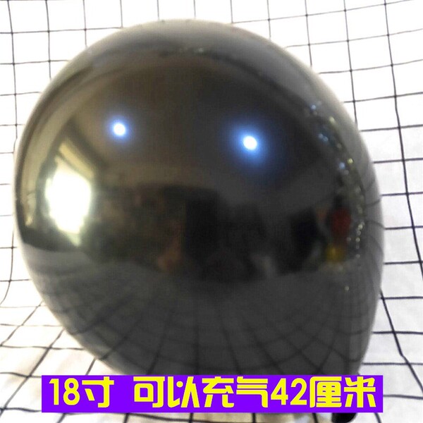 Matte black white golden balloon