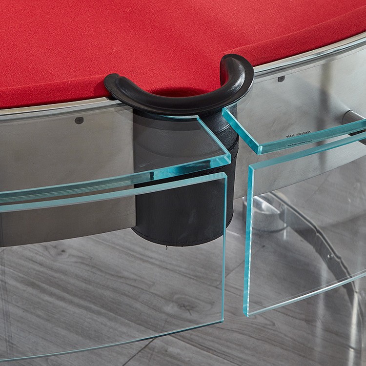 Mesa de billar redonda, hogar de alta gama, club comercial, ocio y entretenimiento, villa, mesa de billar, vidrio de acero negro chino