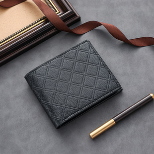 2024 new wear-resistant men's wallet short young and middle-aged simple fashion multi-card horizontal bus bank card holder