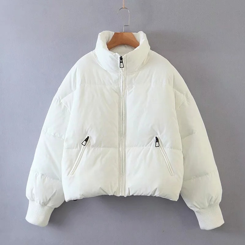 2023 invierno nuevo europeo y americano de moda elegante suelta adelgazante abrigo de pan caliente corto perezoso abajo abrigo de algodón acolchado image 9