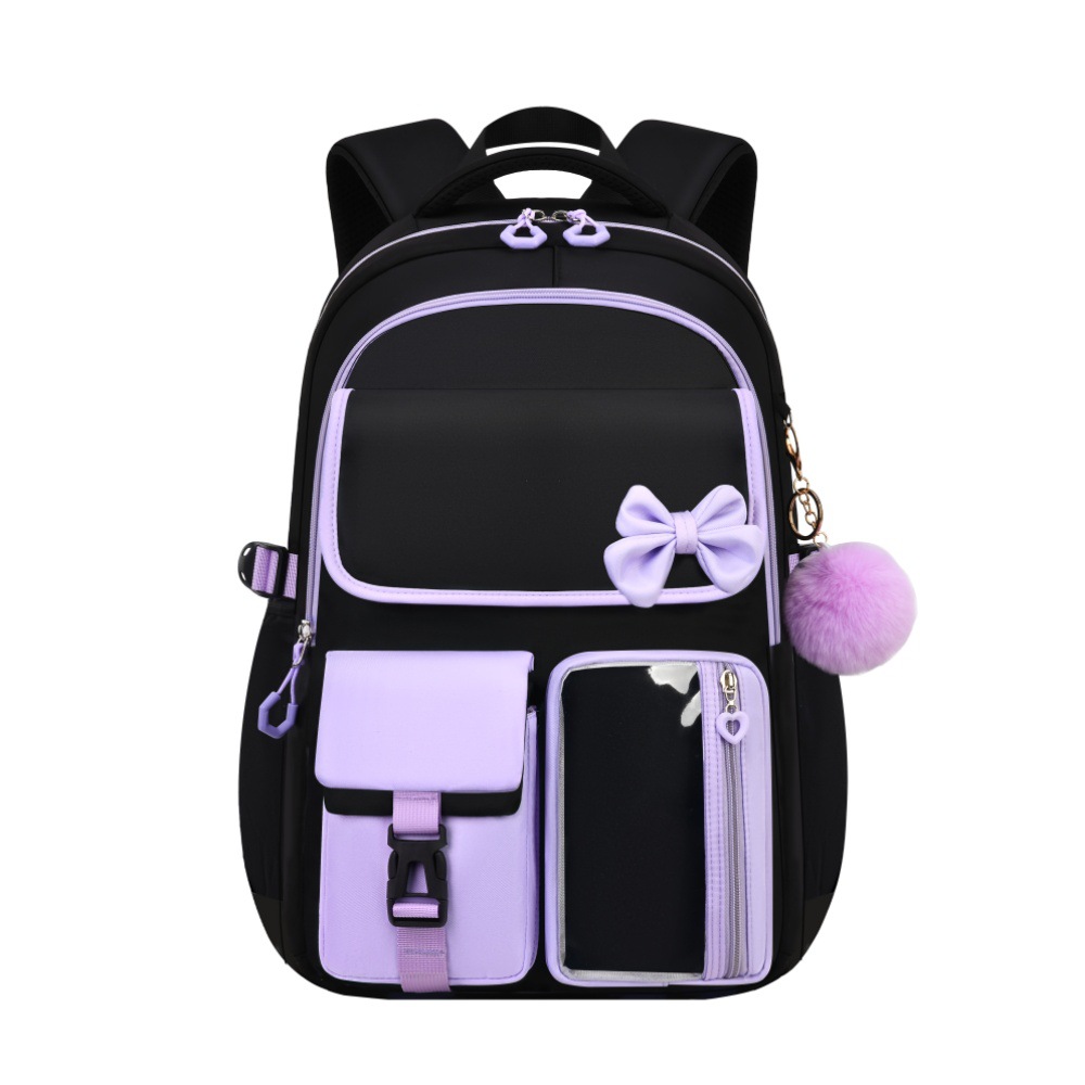 Amazon Best-selling High-capacity Bow Tie Three-piece Set Schoolbag for Girls, Junior and Senior High School and College Students, Backpack