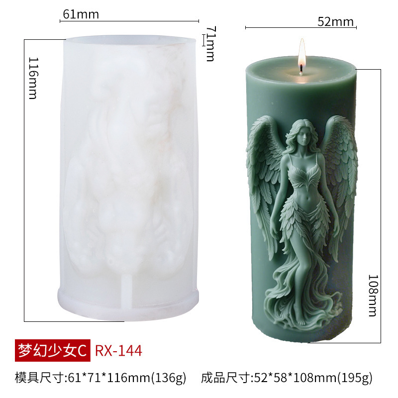 三信夢幻翼女神香薫ろうそくシリコン金型diy拡香石装飾品砥石源|undefined