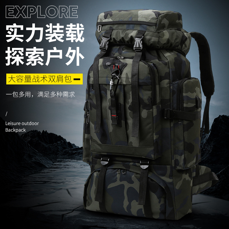 Cross-Border USB Charging Backpack Waterproof Backpack Outdoor Camouflage Casual Mountaineering Bag Men's Camping Travel Bag