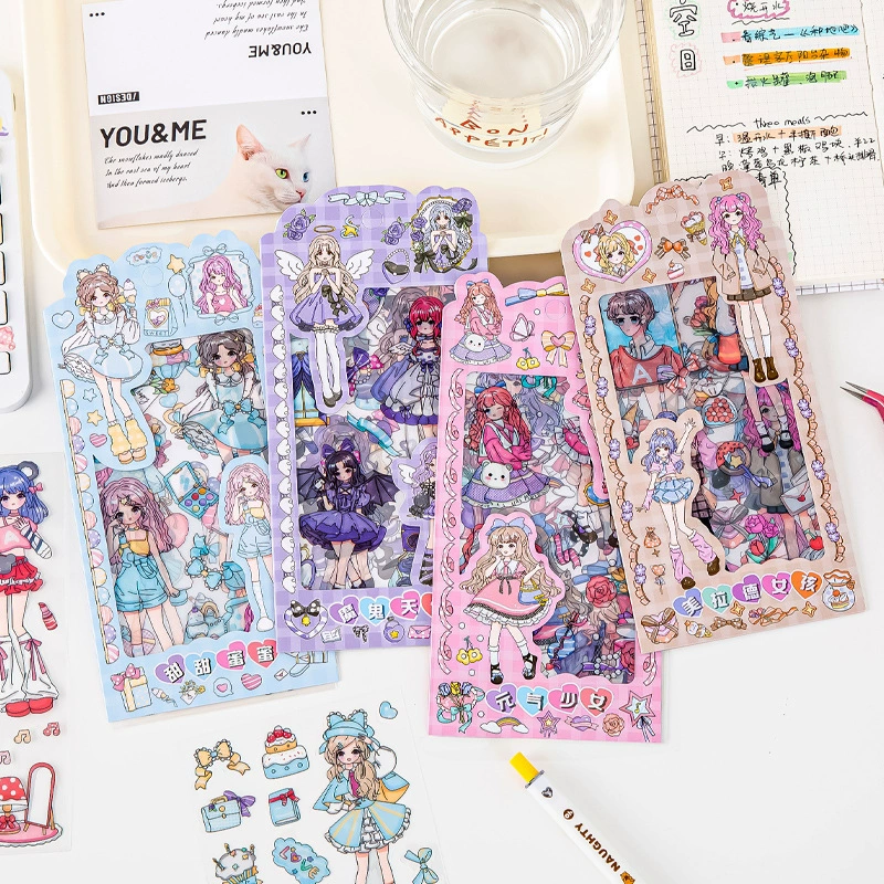 INS мультфильм аниме стикер учащегося второе измерение замена материал наклейка бумага Guruku водная кружка DIY украшение маленькие наклейки