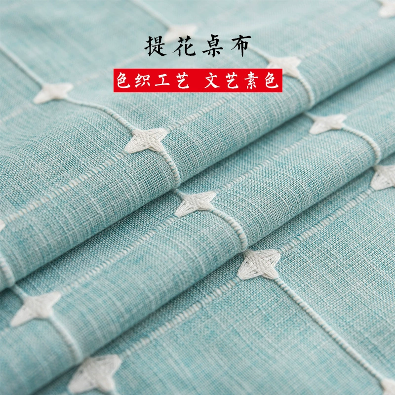 (Cross-border trading), picnic table, cloth, rectangular table mat, cotton and linen, with embroidery
