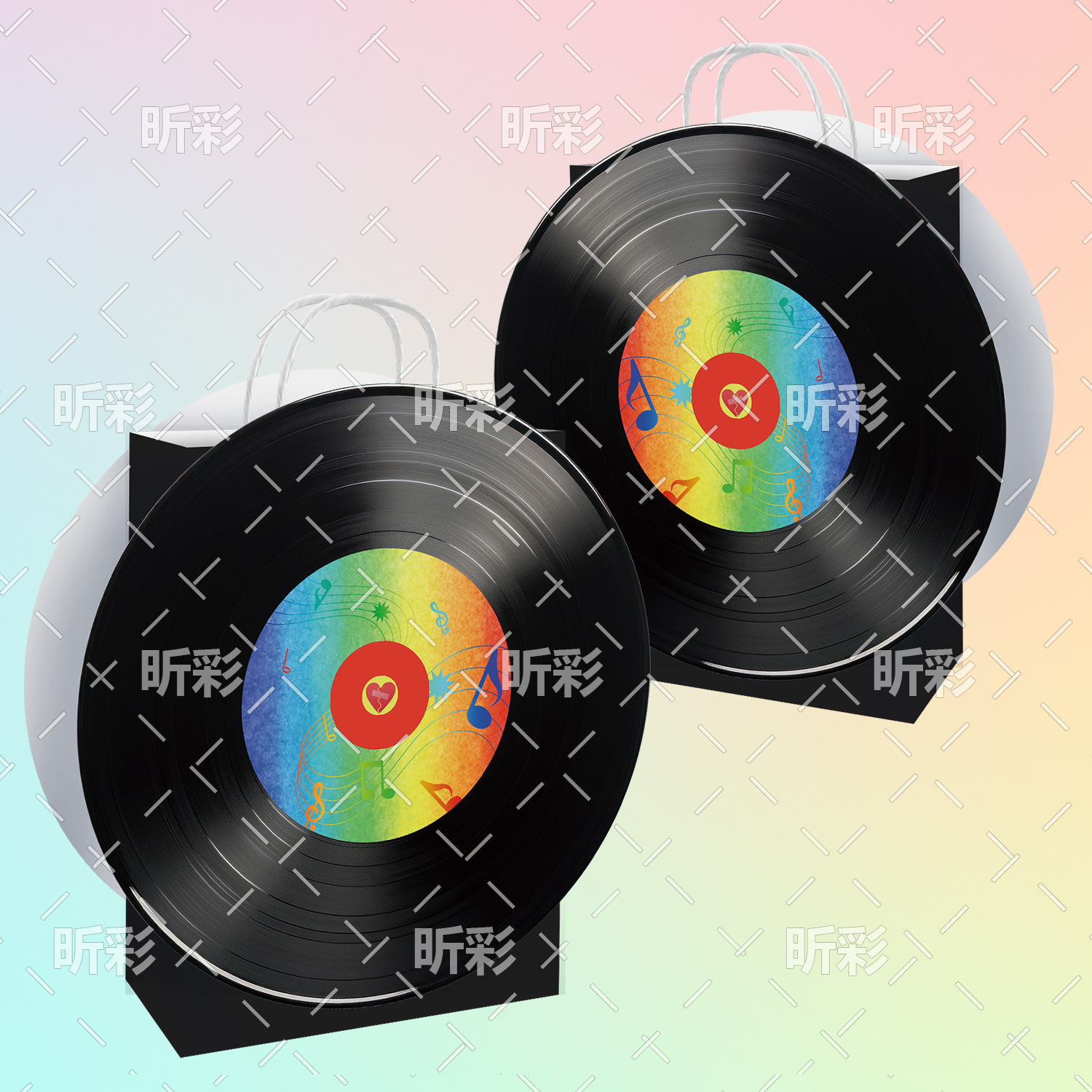 跨境CD唱片主题礼品糖果袋派对礼物袋复古主题派对装饰糖果袋