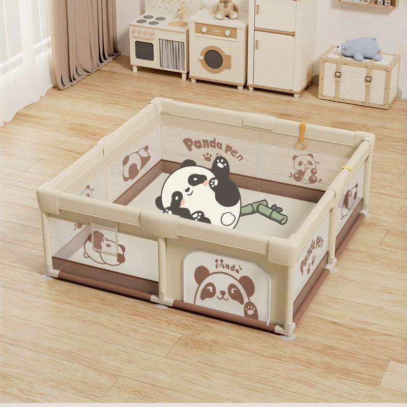 Barrera de juego barrera de protección para bebés sala de estar cojín de rastreo infantil barrera doméstica interior puzzle oso chocolate