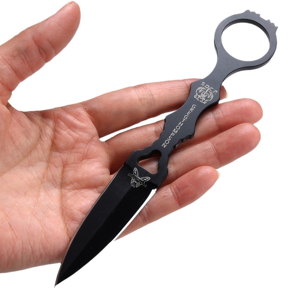 Supervivencia al aire libre pequeño cuchillo recto BM mariposa 176 supervivencia de pesca salvaje cuchillo que acampa EDC cuchillo portátil cuchillo de autodefensa