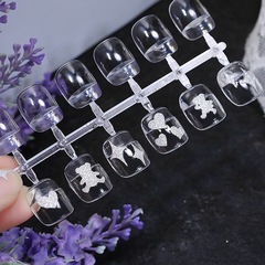 Hollywood Glam Star Silver Glitter Nails Silver Glitter Sticker Nails Glitter Sticker Nails wholesaler