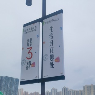 Street Lamp Poles, Road Flags, Advertising Flags, Community Property Attractions, Outdoor Industrial V-Shaped Lamp Poles, Colorful Flag Production