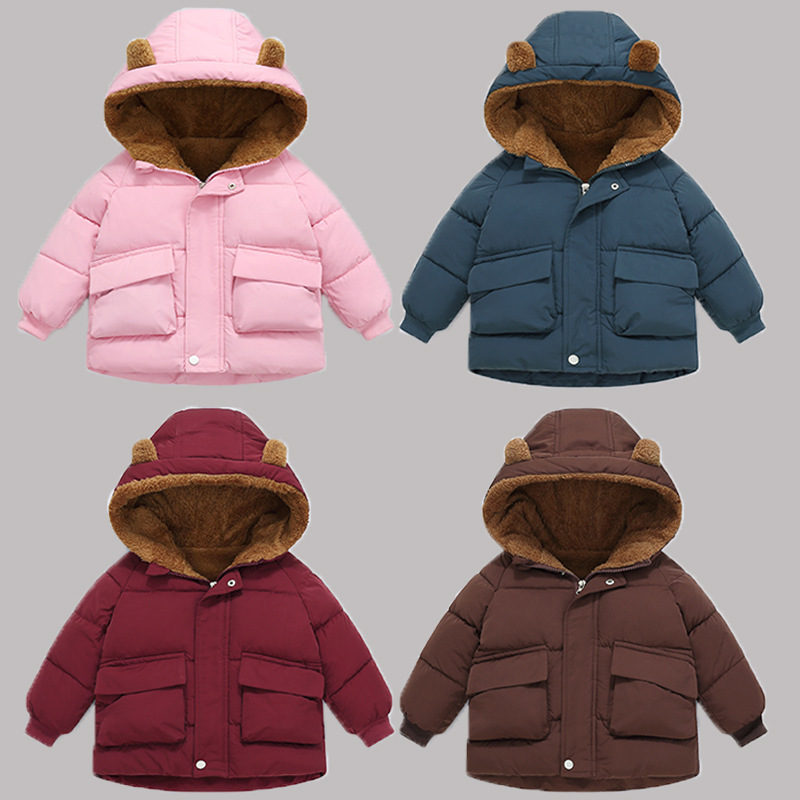 Baby plumón nuevo otoño invierno niños plumón chaqueta de algodón para niños y niñas estilo coreano chaqueta de algodón para niños calientes de moda