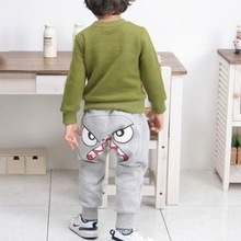 童裤2025秋季新款韩版儿童哈伦裤男童愤怒小鸟卡通儿童长裤代发
