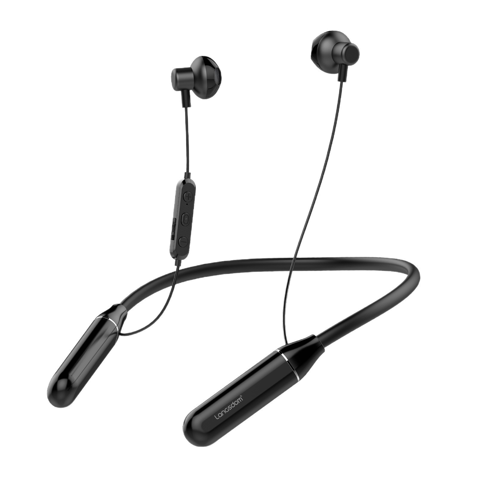 Langston BS05B larga duración de la batería cuello colgando auriculares de absorción de ruido juegos deportivos 5 auriculares Bluetooth impermeables
