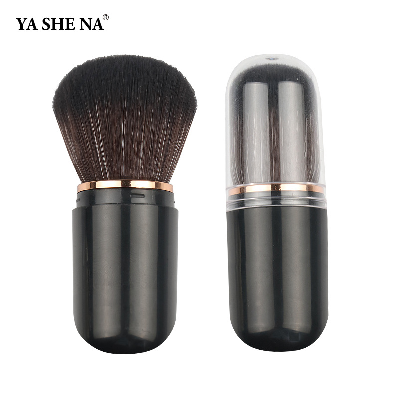 Yasna nuevo de una sola cabeza portátil retráctil cepillo de maquillaje cepillo de rubor cepillo de miel cepillo suelto belleza maquillaje herramientas de maquillaje