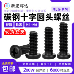 炭素鋼黒色PM十字穴付き丸頭小ねじ皿頭電子機器用ネジm1m1.4m2m3m4m5m6