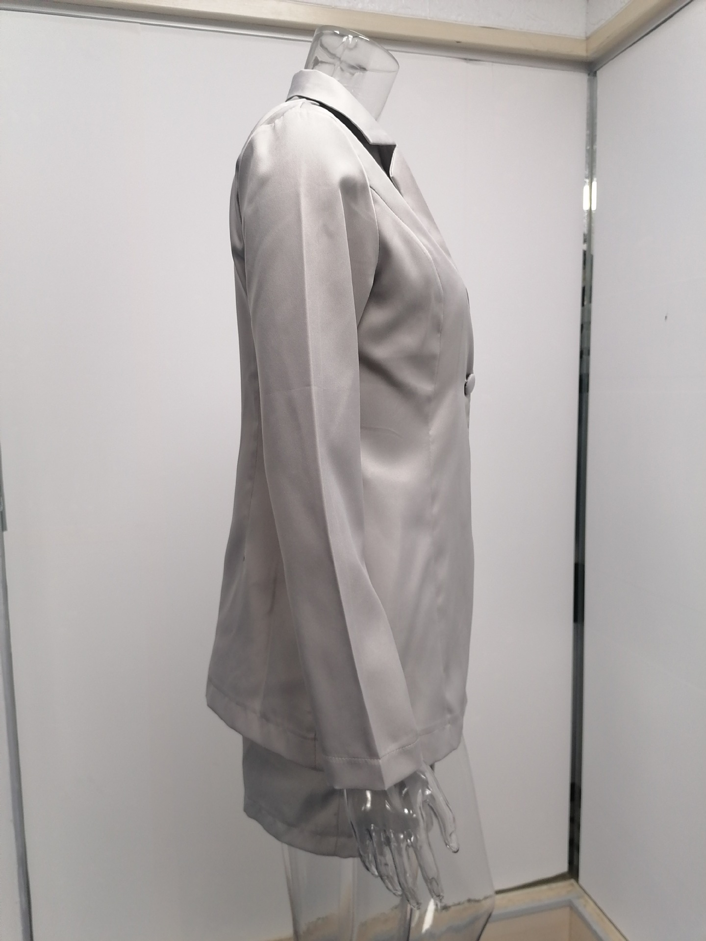 Elegantes Damen Blazer Set Langarm Für Herbst Und Winter Mode_voghion.com