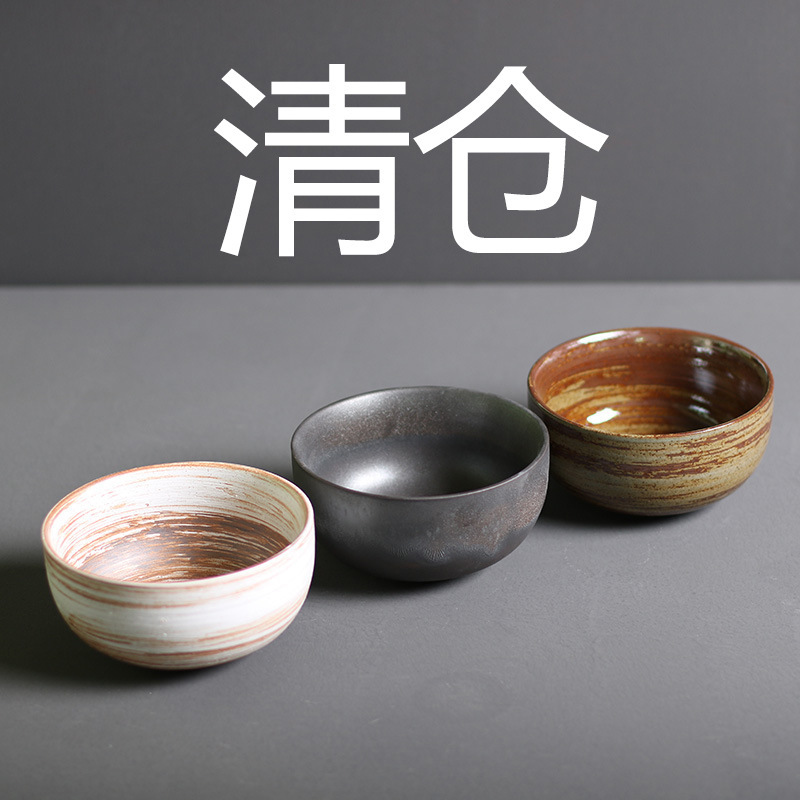 Stoneware Japanese style matcha bowl tea ordering tool gilt glaze Japanese tea set accessories tea ceremony special bowl tea set set