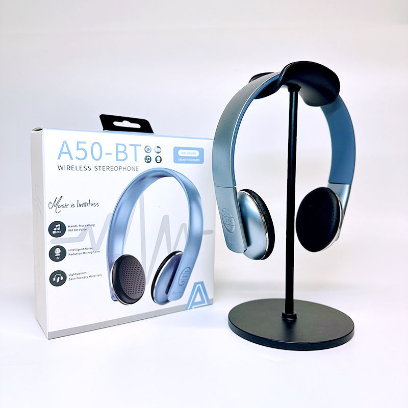 Nuevo retro estilo americano auriculares bluetooth A50 - BT estéreo inalámbrico deportivo carrera de larga duración image 7