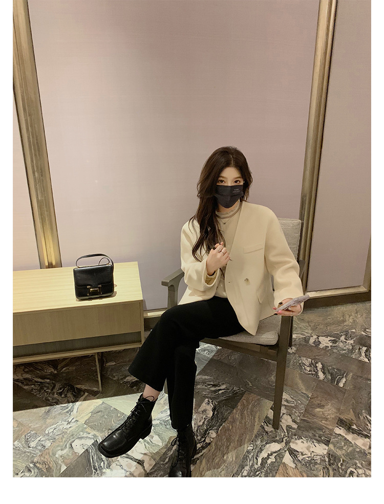 Women's Square Toe Ankle Boots With Thick Heels Martin Style_voghion.com