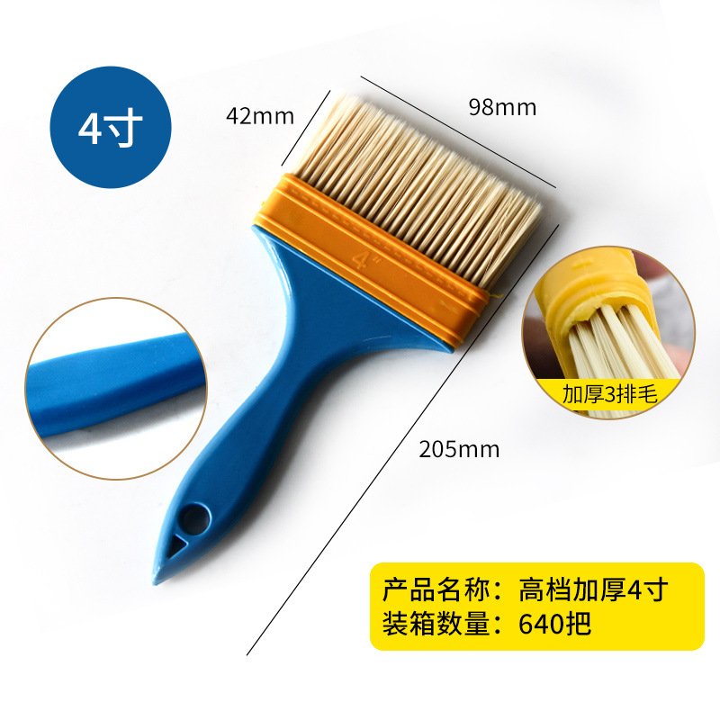 Mango de plástico azul afilado cepillo de alambre cepillo de pintura cepillo de barbacoa cepillo de aceite al por mayor herramientas de hardware cepillo pequeño