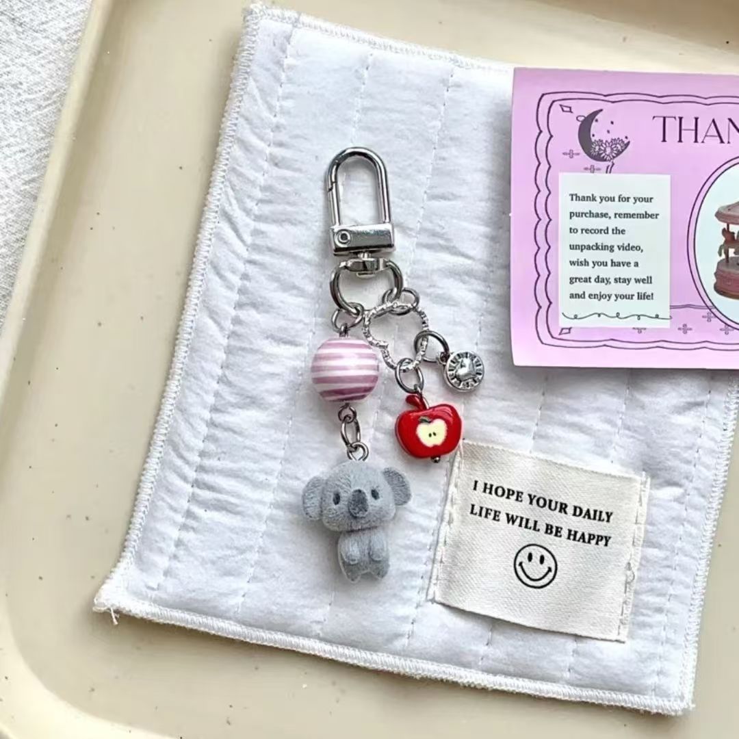 15g Weight Mobile Phone Chain, Keychain Classification 1 Piece Quantity Flocking Material Book, Animal, Bag, Cartoon Pattern Cute, Sweet Style 1 Piece Book Animal Bag Mobile Phone Chain Keychain Flocking Cute Sweet Mobile Phone Chain Keychain 1