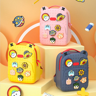Kewu Cool Light Trendy Baby Backpack Children's DIY Pattern Ridge Protection Burden Reduction Kindergarten Student Schoolbag Gift