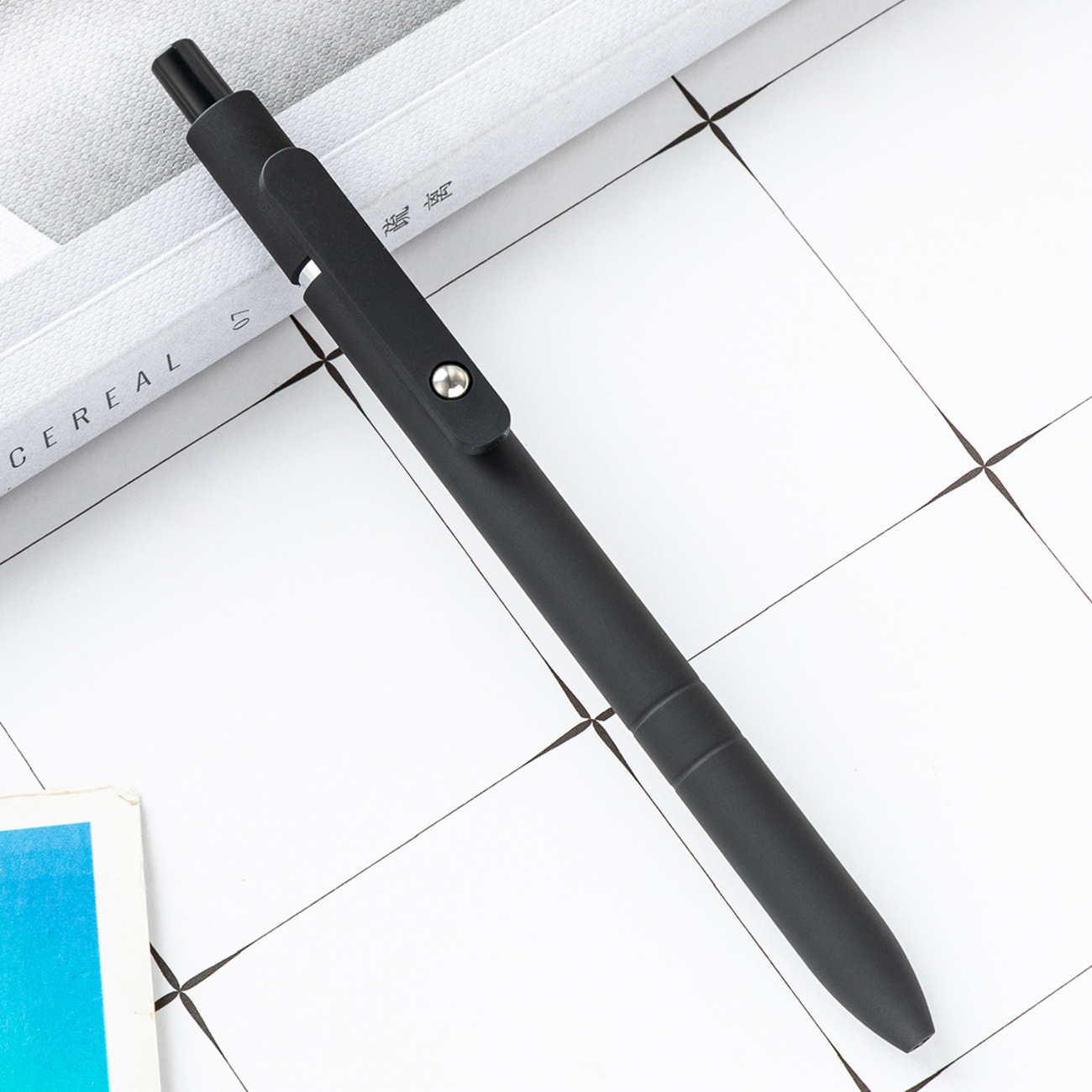 Nuevo bolígrafo neutro de color Morandi puede imprimir logotipo estudiantil papelería bolígrafo de plástico publicitario bolígrafo regalo