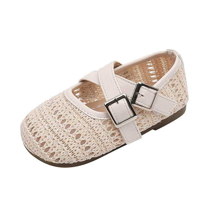 Koreanische Mary-Jane-Sandalen für Mädchen mit weicher Sohle, durchbrochenes Design, Prinzessinnenschuhe, neuer Stil für Frühling und Sommer, vielseitige Lederschuhe von Mori Girl_voghion.com